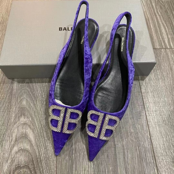 Balenciaga
BB Crystal slingback flats - Picture 3 of 10
